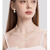 imageCSY Womens Elegant Teardrop Crystal Necklaces Dangle Earrings Bracelet Jewelry Sets for Brides Bridesmaidschampagne gold
