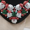 imageLuxury Statement Bib Necklace Earrings Santa Claus Christmas Element Party Costume Jewelry Set Xmas Gift for WomenSTYLE 1Without White Diamond