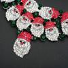 imageLuxury Statement Bib Necklace Earrings Santa Claus Christmas Element Party Costume Jewelry Set Xmas Gift for WomenSTYLE 2