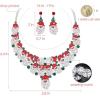 imageLuxury Statement Bib Necklace Earrings Santa Claus Christmas Element Party Costume Jewelry Set Xmas Gift for WomenSTYLE 2