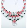 imageLuxury Statement Bib Necklace Earrings Santa Claus Christmas Element Party Costume Jewelry Set Xmas Gift for WomenSTYLE 2Without White Diamond