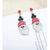 imageLuxury Statement Bib Necklace Earrings Santa Claus Christmas Element Party Costume Jewelry Set Xmas Gift for WomenSTYLE 2Without White Diamond