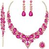 02-gold plated-hot pink crystal