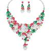 imageLuxury Statement Bib Necklace Earrings Santa Claus Christmas Element Party Costume Jewelry Set Xmas Gift for WomenSTYLE 3