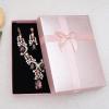 imageCSY Luxury Austrian Crystal Necklace Earrings Rhinestone Bridal Wedding Party Costume Jewelry Sets for Brides Bridesmaids WomenAmethystgold tone