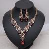 imageCSY Luxury Austrian Crystal Necklace Earrings Rhinestone Bridal Wedding Party Costume Jewelry Sets for Brides Bridesmaids WomenAmethystgold tone