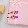imageCSY Luxury Austrian Crystal Necklace Earrings Rhinestone Bridal Wedding Party Costume Jewelry Sets for Brides Bridesmaids Womenhot pink crystal  gold tone