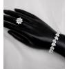 imageCSY 4 Pcs Elegant Bridal Jewelry Sets Austrian Marquise Crystal Wedding Necklace Dangle Earrings Tennis Bracelet Ring Set for Bride Women Costume Accessorieswhite crystalsilver tone