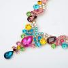 image:imageCSY Elegant Crystal Necklace Earrings Bracelet Ring Bridal Wedding Party Costume Jewelry Sets for Brides Women4 PcsSetGold Plated  Multicolor