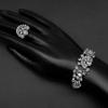 image:imageCSY Elegant Crystal Necklace Earrings Bracelet Ring Bridal Wedding Party Costume Jewelry Sets for Brides Women4 PcsSetGrey