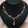 image:imageCSY Elegant Bridal Jewelry Sets Clear Cubic Zirconia Wedding Necklace Earrings Bracelet Set for Birdes Bridesmaids CZ Prom JewelryRose GoldNecklace Earrings Bracelet