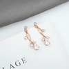 image:imageCSY Elegant Bridal Jewelry Sets Clear Cubic Zirconia Wedding Necklace Earrings Bracelet Set for Birdes Bridesmaids CZ Prom JewelryRose GoldNecklace Earrings Bracelet
