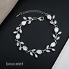 image:imageCSY Elegant Bridal Jewelry Sets Clear Cubic Zirconia Wedding Necklace Earrings Bracelet Set for Birdes Bridesmaids CZ Prom JewelrySilverNecklace Earrings Bracelet