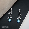 image:imageCSY Elegant Bridal Jewelry Sets Clear Cubic Zirconia Wedding Necklace Earrings Bracelet Set for Birdes Bridesmaids CZ Prom JewelrySky BlueNecklace Earrings Bracelet