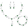 Green-Necklace Earrings Bracelet