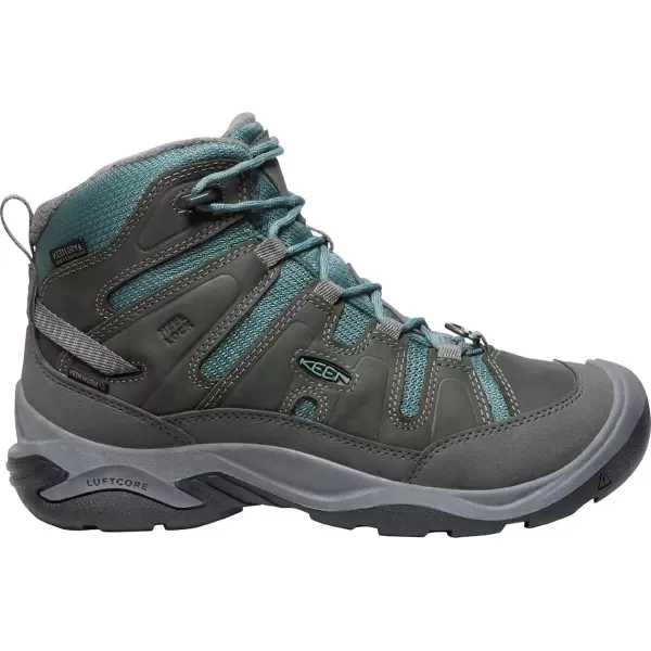 imageKEEN Womens Circadia Mid Heigh Polar Insulated Waterproof Hiking BootsSteel GreyNorth Atlantic
