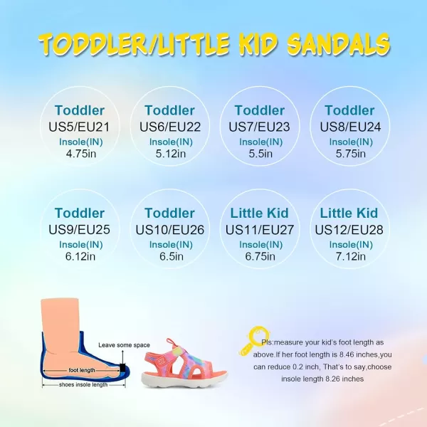 STQ KIDS Toddler Sandals Cute Summer Lightweight Open Toe Slip on Sandals for Boys Girls