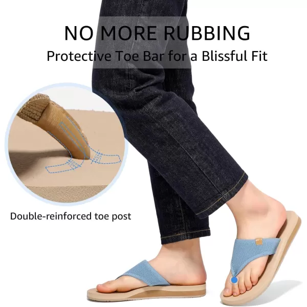 STQ Orthopedic Womens Arch Support Flip Flops with Memory Foam