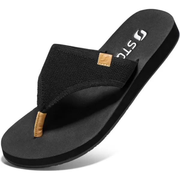 STQ Orthopedic Womens Arch Support Flip Flops with Memory Foam