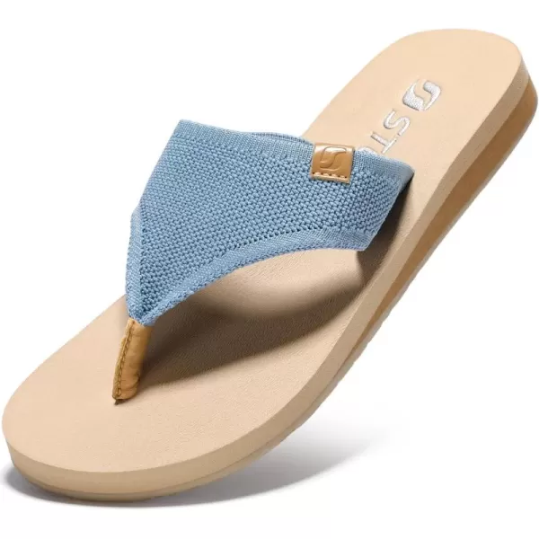 STQ Orthopedic Womens Arch Support Flip Flops with Memory Foam