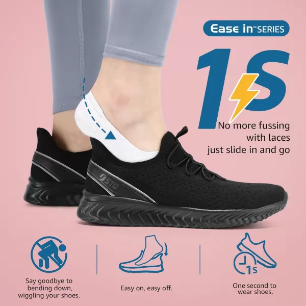 STQ Slip ins Hands Free Womens Walking Shoes Comfortable Maternity Shoes Supportive | Cushioned