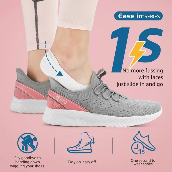 STQ Slip ins Hands Free Womens Walking Shoes Comfortable Maternity Shoes Supportive | Cushioned