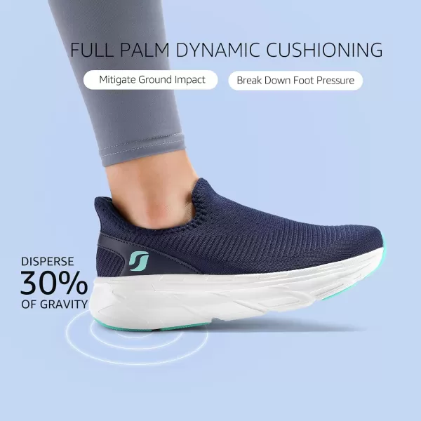 STQ Slip ins Walking Shoes Hands Free Womens Slip on Sneakers with Shockproof Sole for Pain Relief