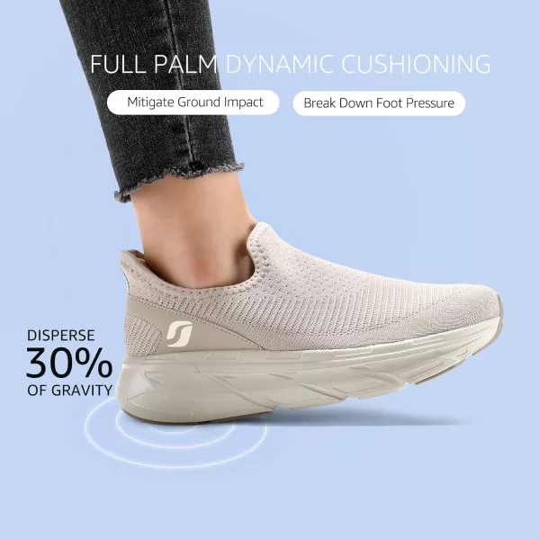 STQ Slip ins Walking Shoes Hands Free Womens Slip on Sneakers with Shockproof Sole for Pain Relief