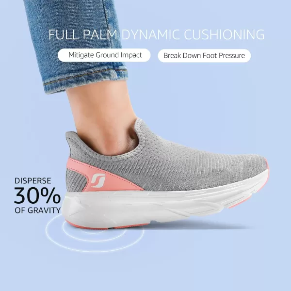 STQ Slip ins Walking Shoes Hands Free Womens Slip on Sneakers with Shockproof Sole for Pain Relief