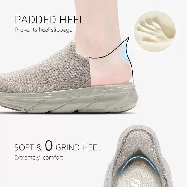 STQ Slip ins Walking Shoes Hands Free Womens Slip on Sneakers with Shockproof Sole for Pain Relief