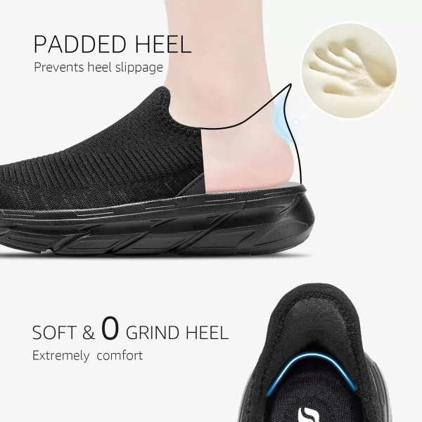 STQ Slip ins Walking Shoes Hands Free Womens Slip on Sneakers with Shockproof Sole for Pain Relief