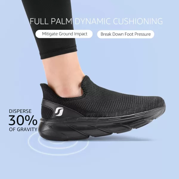 STQ Slip ins Walking Shoes Hands Free Womens Slip on Sneakers with Shockproof Sole for Pain Relief