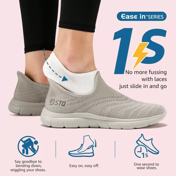 STQ Slip ins Walking Shoes Women Hands Free Orthopedic Slip on Sneakers