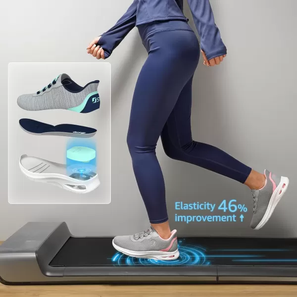 STQ Slip ins Walking Shoes Women with Arch Support Comfort Slip on Sneakers Women Hands Free Lightweight