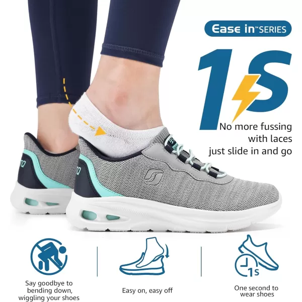 STQ Slip ins Walking Shoes Women with Arch Support Comfort Slip on Sneakers Women Hands Free Lightweight