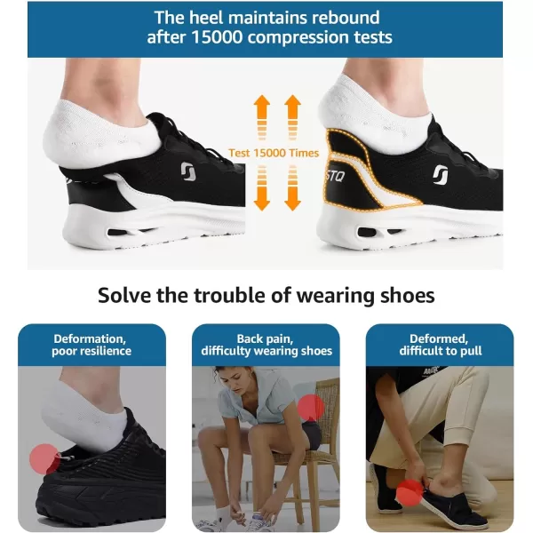STQ Slip ins Walking Shoes Women with Arch Support Comfort Slip on Sneakers Women Hands Free Lightweight