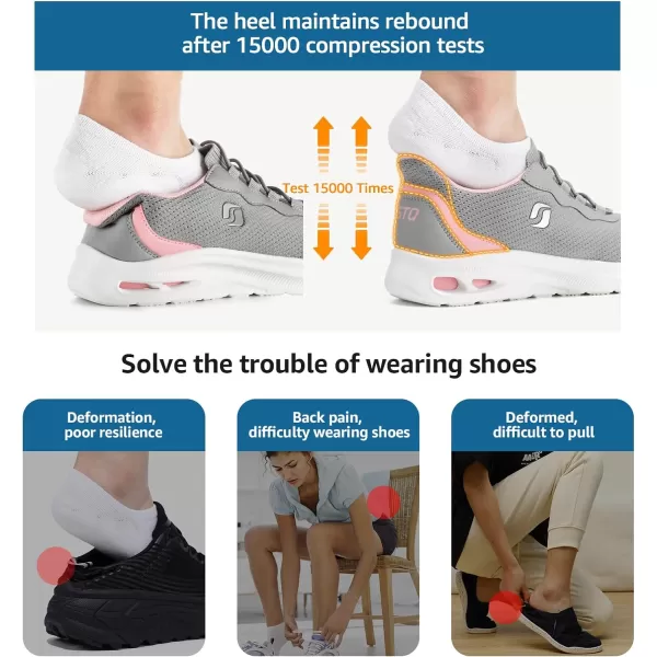 STQ Slip ins Walking Shoes Women with Arch Support Comfort Slip on Sneakers Women Hands Free Lightweight