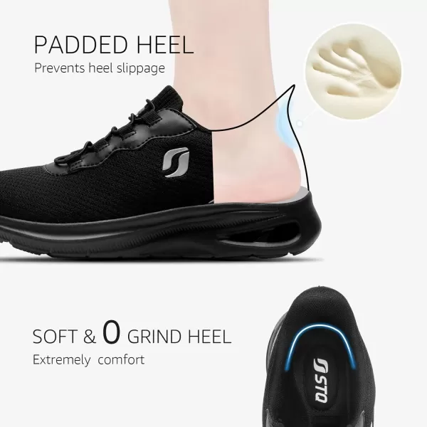 STQ Slip ins Walking Shoes Women with Arch Support Comfort Slip on Sneakers Women Hands Free Lightweight