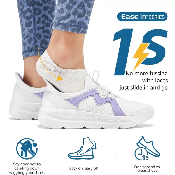 STQ Slip ins Womens Slip on Sneakers Hands Free Walking Maternity Shoes for Plantar Fasciitis
