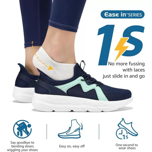 STQ Slip ins Womens Slip on Sneakers Hands Free Walking Maternity Shoes for Plantar Fasciitis