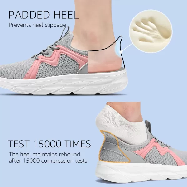 STQ Slip ins Womens Slip on Sneakers Hands Free Walking Maternity Shoes for Plantar Fasciitis