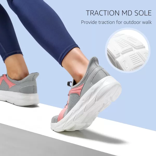 STQ Slip ins Womens Slip on Sneakers Hands Free Walking Maternity Shoes for Plantar Fasciitis