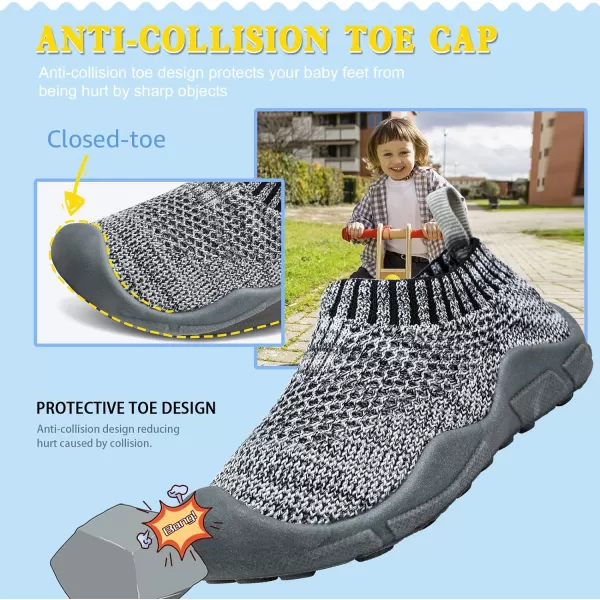 STQ Toddler Boys Girls Sneakers for Kids Lightweight Tennis Walking Sock Shoes