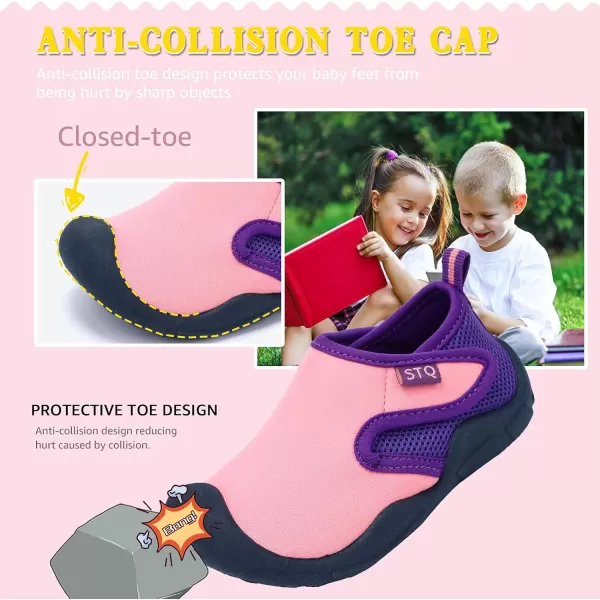 STQ Toddler Boys Girls Sneakers for Kids Lightweight Tennis Walking Sock Shoes