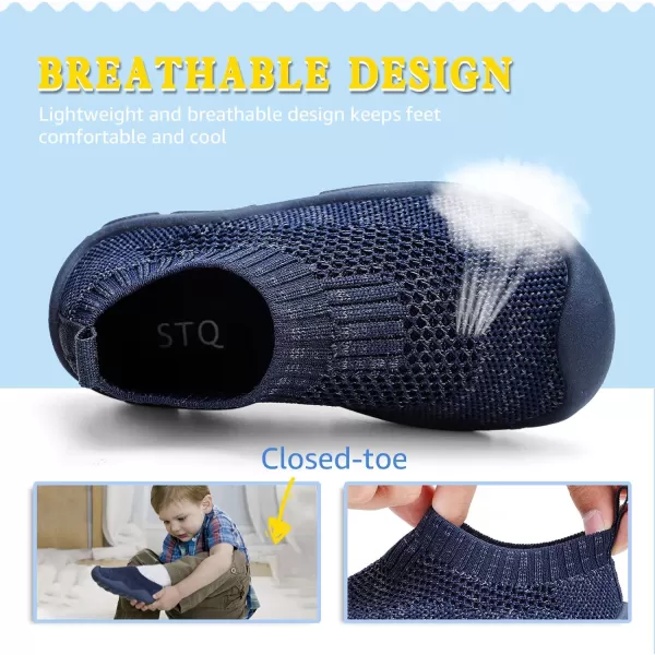STQ Toddler Boys Girls Sneakers for Kids Lightweight Tennis Walking Sock Shoes