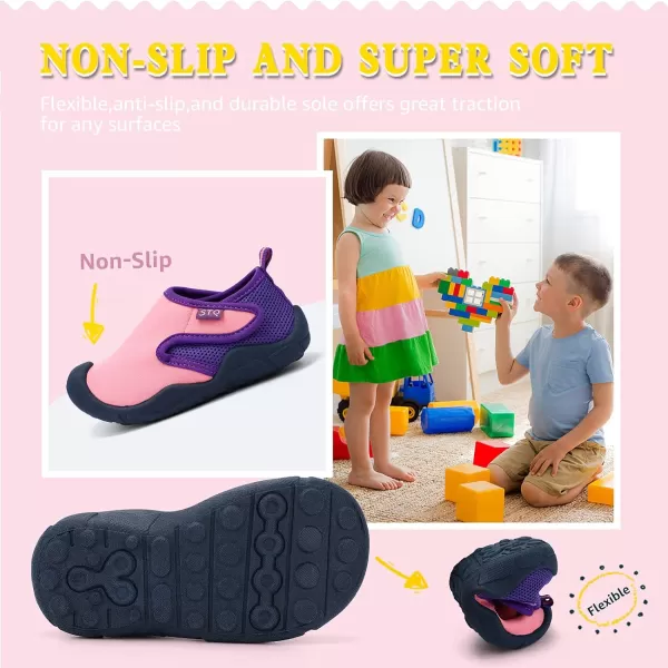 STQ Toddler Boys Girls Sneakers for Kids Lightweight Tennis Walking Sock Shoes