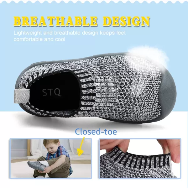 STQ Toddler Boys Girls Sneakers for Kids Lightweight Tennis Walking Sock Shoes