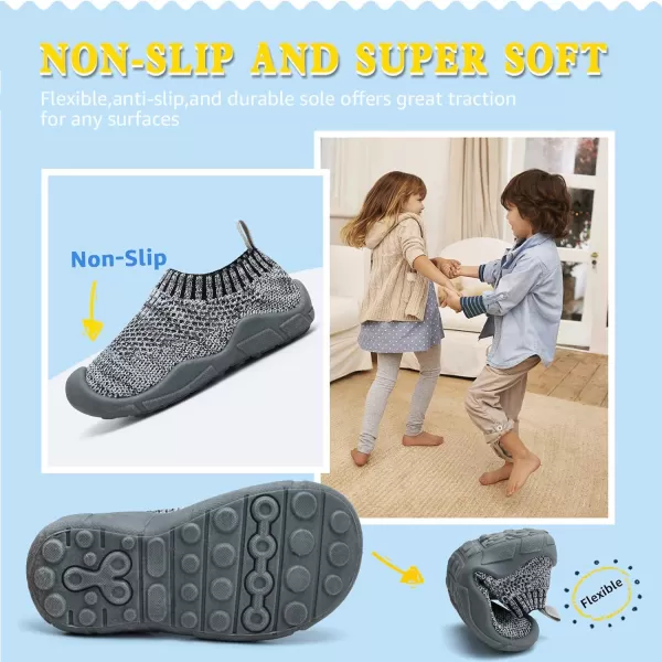 STQ Toddler Boys Girls Sneakers for Kids Lightweight Tennis Walking Sock Shoes