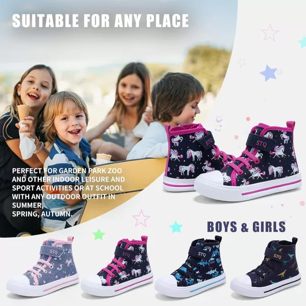 STQ Toddler Boys &amp; Girls Slip On Canvas Sneakers