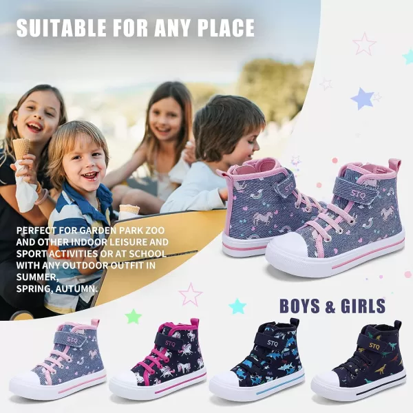 STQ Toddler Boys &amp; Girls Slip On Canvas Sneakers